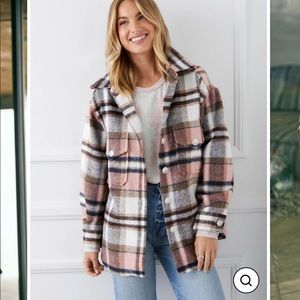 Fifteen Twenty Plaid Shirt Jacket Size Small